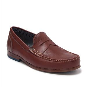 Ted Baker London Leather Loafers Red Size 12